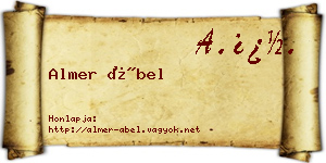 Almer Ábel névjegykártya