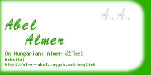 abel almer business card